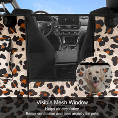 Femuar dog seat cover pockets store treats, toys, and waste bags neatly.