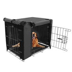 Femuar durable dog crate cover outer view shows secure fit for a 48-inch crate