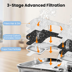 Pre-filter sponge trapping hair and debris to protect the pump.