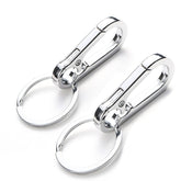 Fenmor dog-tag-clip closeup shows stainless steel durability for secure pet ID during play.