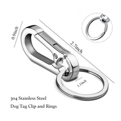 Fenmor dog-tag-clip demonstrates quick-clip action for fast ID tag changes on pets.