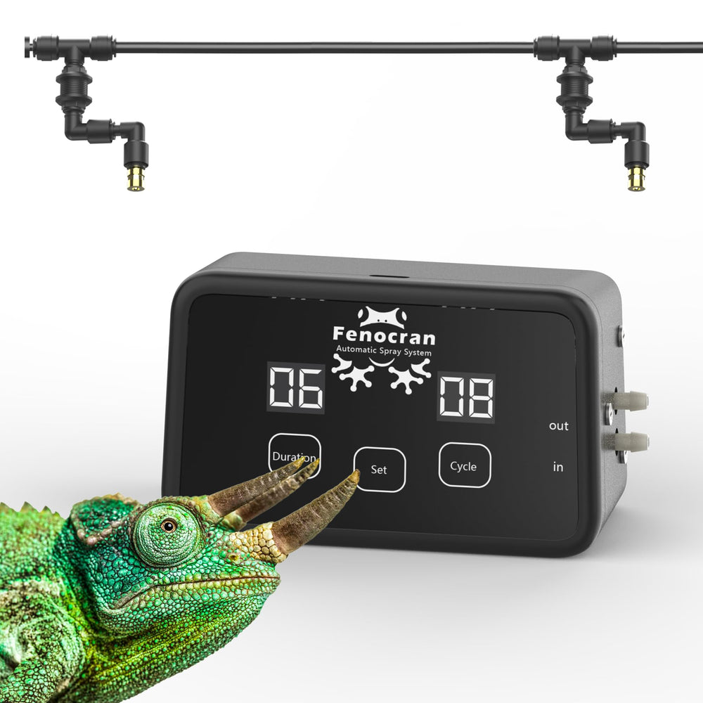 Fenocran automatic reptile mister system pump-quiet for peaceful terrarium observation