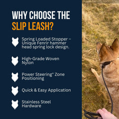 Fenrir Slip Leash nylon-rope closeup highlights durable, comfortable grip