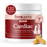 Fera Pets Cardiac Support bottle highlighting heart supplement for daily pet wellness.