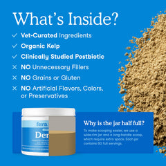 Fera Pets dental powder kelp-ingredient image emphasizes natural sea plant benefits.