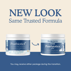 Fera Pets Postbiotics Plus Prebiotics scoop demonstrates easy dosing for daily digestion.