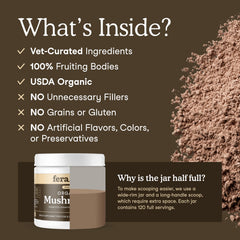 Fera Pets veterinarian-formulated label reflects quality and NASC compliance.