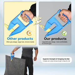 Feroca Stall Mat Gripper handle-grip demonstrates ergonomic comfort during lifting