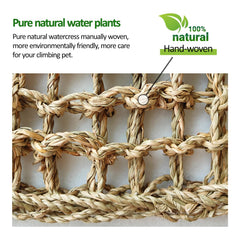 FEXICHUJI seagrass hammock suction cups enable secure attachment to tanks