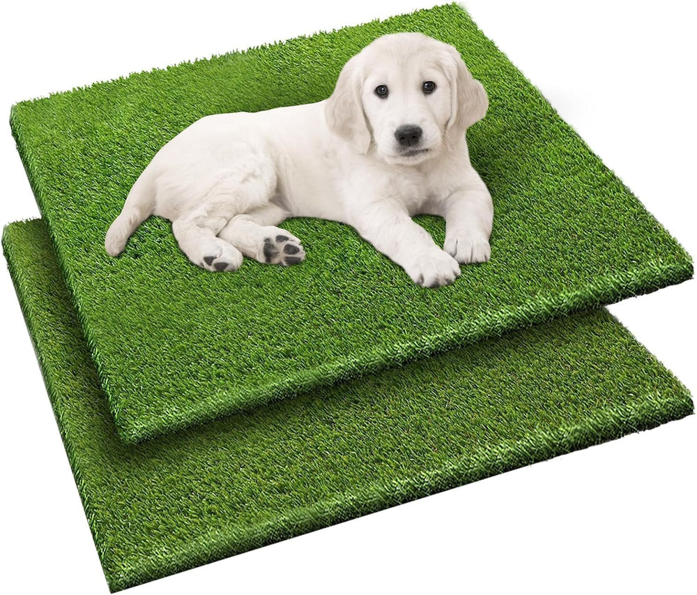 Fezep dog grass pad 2-pack 26x30 inches for easy potty setup