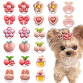 FGISAR 20-pcs pink dog hair bows pack for stylish daily wear.