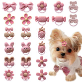 FGISAR small-dog-bows classic and flower designs for daily wear.
