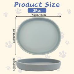 Fhiny 7in non-slip base bowls keep mess to a minimum during mealtime.
