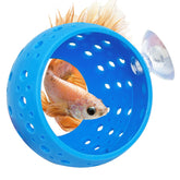 Fhiny Betta Tunnel with strong suction cup attached to glass for secure placement
