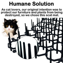 Fhiny cat deterrent mat supports kitten training in restricted areas.