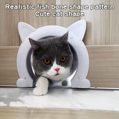 Fhiny cat door ABS material close-up highlights durability for long-lasting use