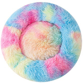 Fhodigogo Donut Pet Bed top view shows plush warmth for napping