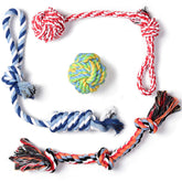 Juguete de cuerda Fida con bola de algodón para mordisqueo y juego.