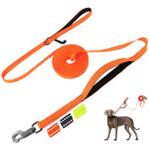 Fida long leash traffic handle orange closeup with comfortable grip for quick control