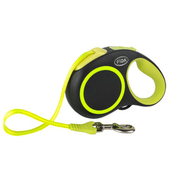 Fida retractable dog leash close-up showing chewing-proof cable for durability