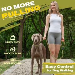 Fida slip lead shows rugged nylon rope and metal ring for durability