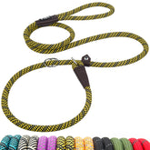 Fida slip lead 6ft yellow with easy on-off loop for dogs
