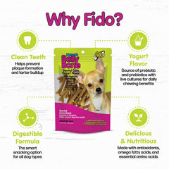 Fido Belly Bones three-inch mini bone closeup showing chew length.