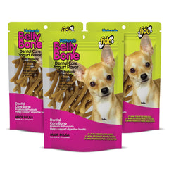 Fido Belly Bones yogurt mini-dog bones pack shown for small breeds.
