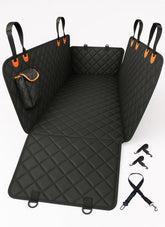 Fidozen hammock-style dog car seat cover over back seat protecting from hair and dirt
