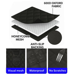 Fidozen breathable mesh window aids airflow and reduces dog anxiety during drives.