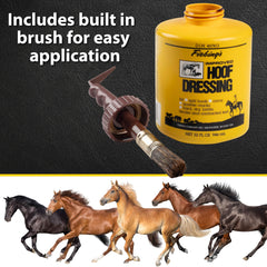 Fiebing's Hoof Oil on a cracked hoof illustrating protection against damage.