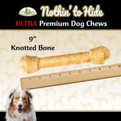 Fieldcrest Farms 9-inch knotted bone—strong, durable chew for aggressive chewers.