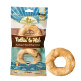 Fieldcrest Farms Nothin’ to Hide Bagel Beef packaging highlights a chew-friendly option for small dogs