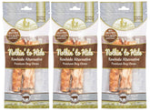 Fieldcrest Farms Nothing to Hide rolls packaging shows rawhide-free choice for digestion