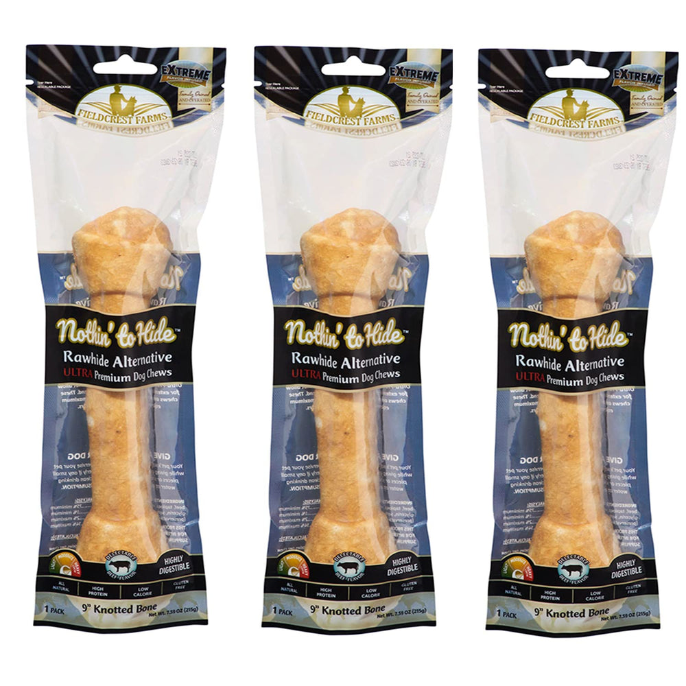 Fieldcrest Farms Nothing to Hide Rolls packaging—the rawhide-free dog chew option.