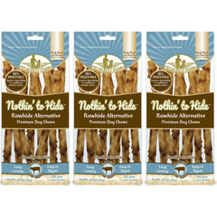 Fieldcrest Farms Nothing to Hide Twist Stix beef packaging highlights 3-pack convenience for dogs.