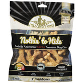 Fieldcrest Farms Nothing to Hide wish-bone closeup shows a long-lasting chew for small dogs.