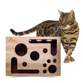 Fig & Friends cat nail file scratch box closeup demonstrates gentle claw care enrichment.