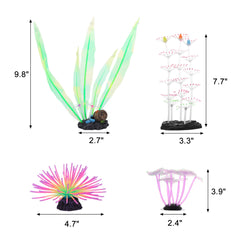 Filhome glowing fish tank decor Green Kelp adds natural movement and shelter.