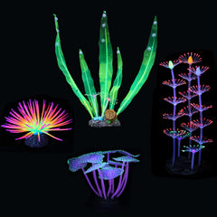 Filhome glowing fish tank decor Rainbow Sea Urchin Ball offers playful texture and hiding spots.