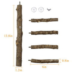 Filhome natural ash wood texture offers a safe chew surface for birds