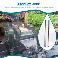 Filloman A16551 impeller shaft installed in AquaClear 110 demonstrates smooth operation and reduced noise.