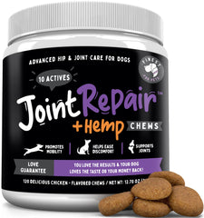 Finest For Pets Joint Repair chews bottle packaging for easy daily dosing