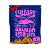 Finfare freeze-dried toppers salmon sprinkles packaging—premium meal enhancement for tastier bowls.