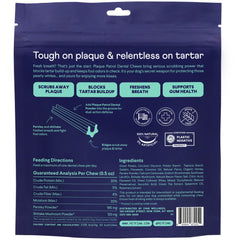 Finn Plaque Patrol Chews dog chewing during play supports fresh breath.