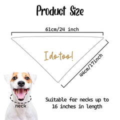Fipsieneml dog wedding bandana photo prop adds engagement party flair.