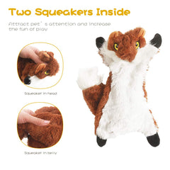 FIREOR dog squeak toy bundle fox—soft plush, ideal for gentle chew sessions.