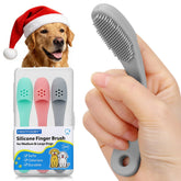 Firstfooby dog finger toothbrush packaging highlights easy setup for daily dental care.