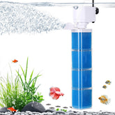 Fishkeeper 4-in-1 filter front view shows compact silent design for crystal-clear water.