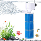 Fishkeeper 4-in-1 filter front view shows compact submersible unit for clean water.